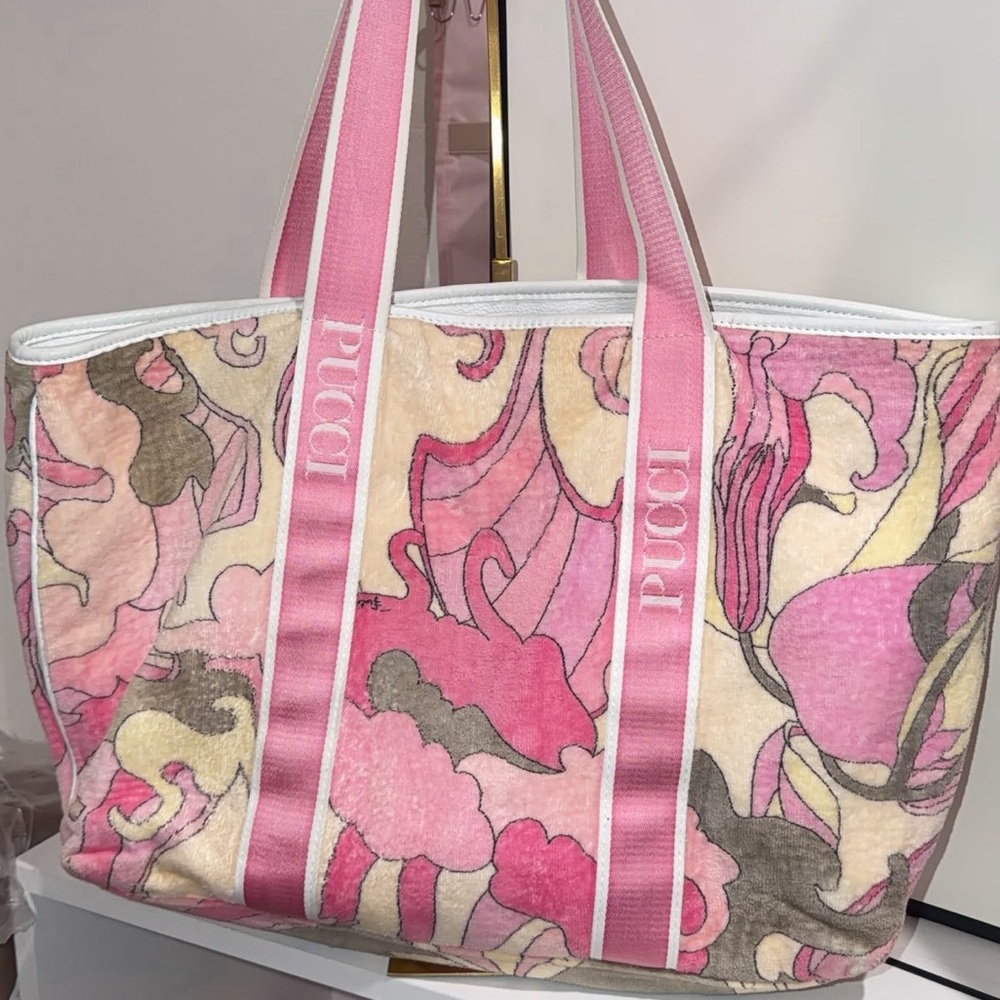 💖SOLD💖Emilio Pucci Pink Floral Tote - Picture 6 of 11